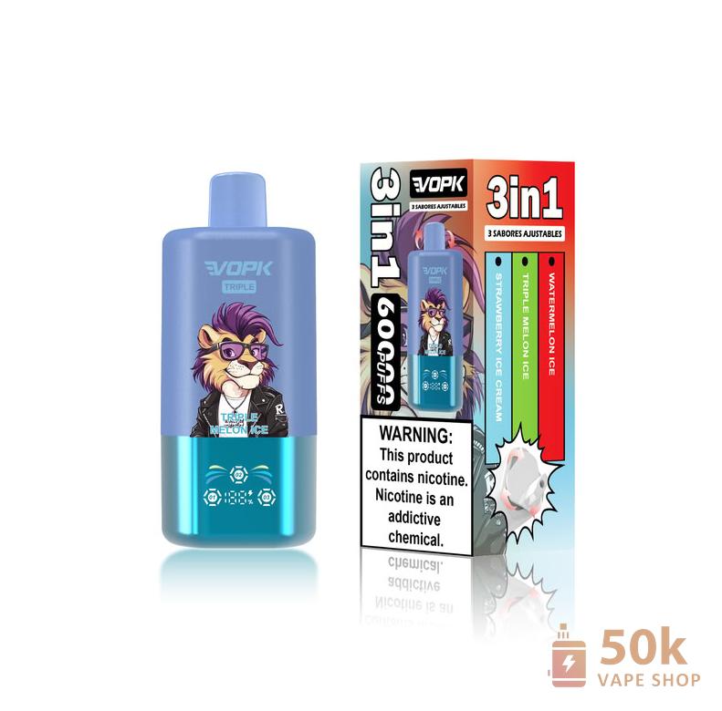 VOPK-TRIPE 60000 Puffs Triple Flavor Disposable Vape | 54mL & Rechargeable - Εικόνα 3