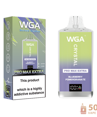 Alternativní pohled na Wga Crystal Pro Max Extra 15000 Puffs Disposable Vape - Ultra-Light Rechargeable