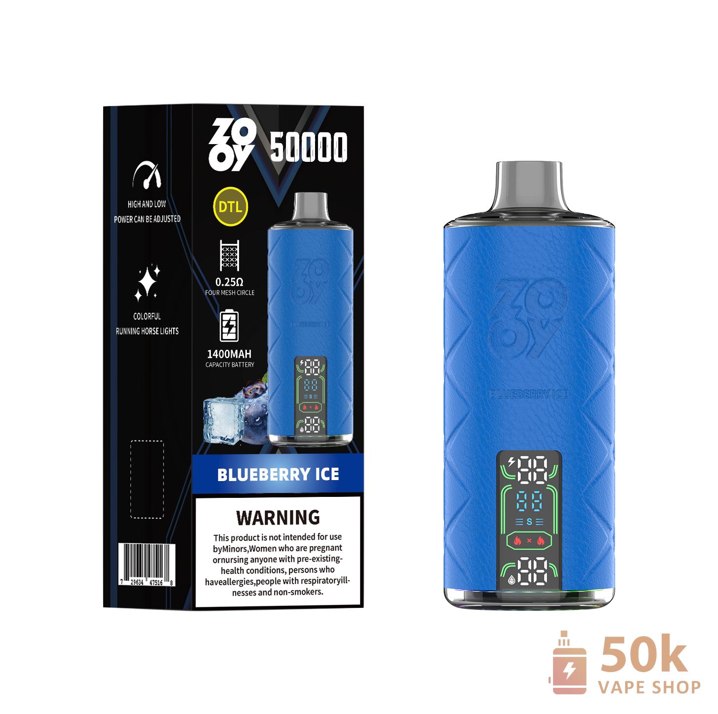 Zooy Shisha 50000 Puffs Disposable Vape - Quad Coil & Rechargeable - Obrázek 3