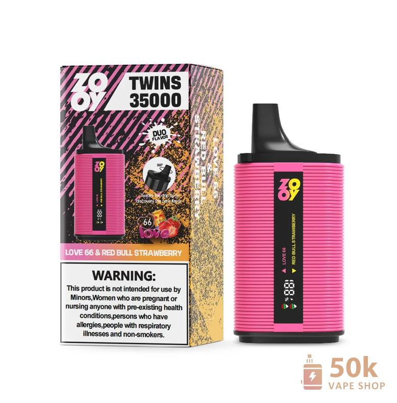 Zooy Twins 35000 Vape descartável de sabor duplo com 35000 baforadas