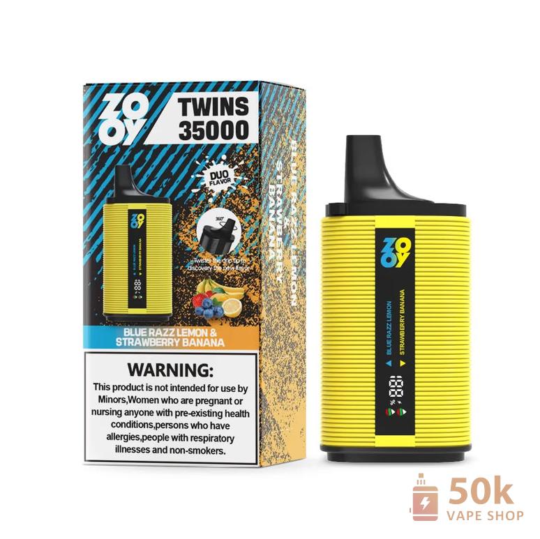 Zooy Twins 35000 Dual Flavor Disposable Vape with 35000 Puffs - Imagem 4