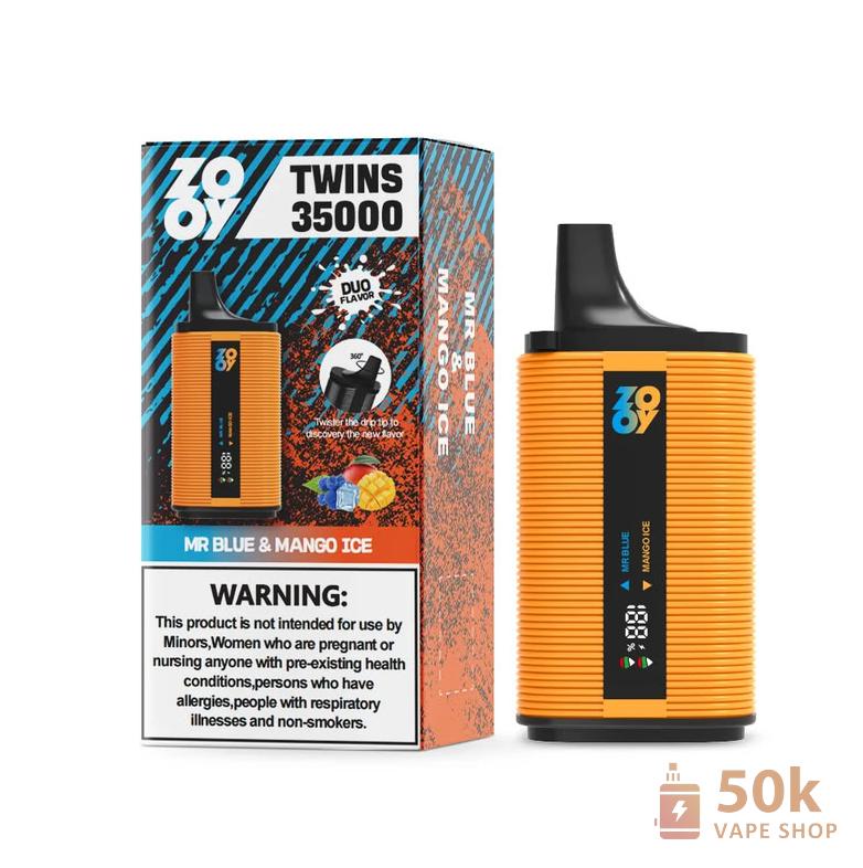 Zooy Twins 35000 Dual Flavor Disposable Vape with 35000 Puffs - Imagem 5