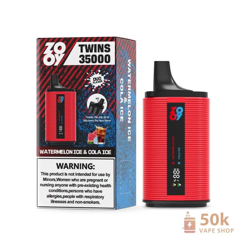 Zooy Twins 35000 Dual Flavor Disposable Vape with 35000 Puffs - Imagem 3